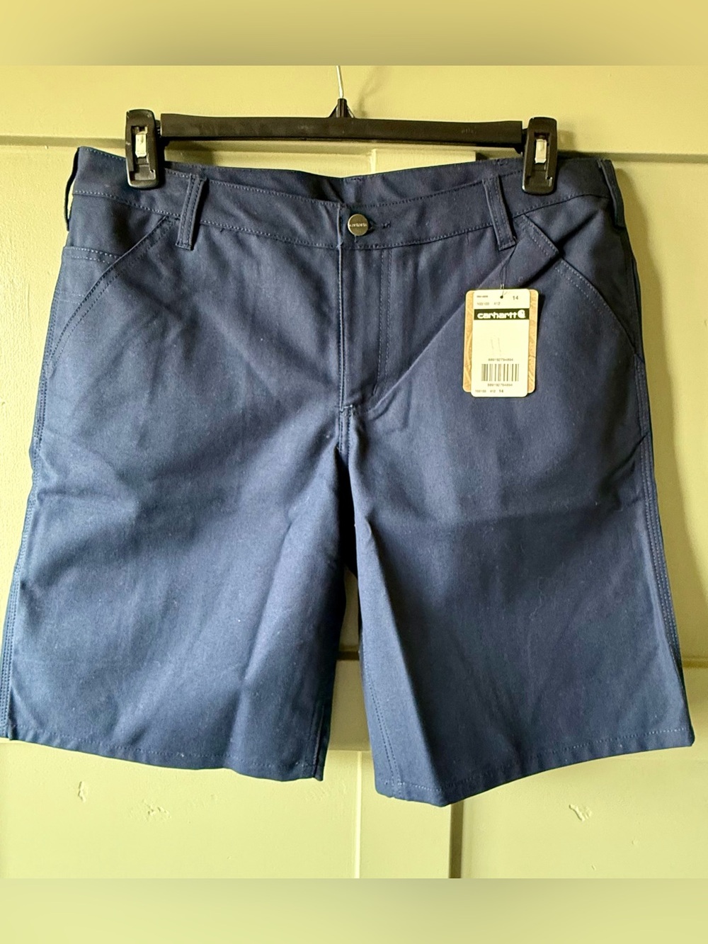 NWT Carhartt Women’s Size 14 Original Fit Navy Work Shorts